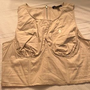 NWOT KENDALL & KYLIE CROP TOP TAN size M